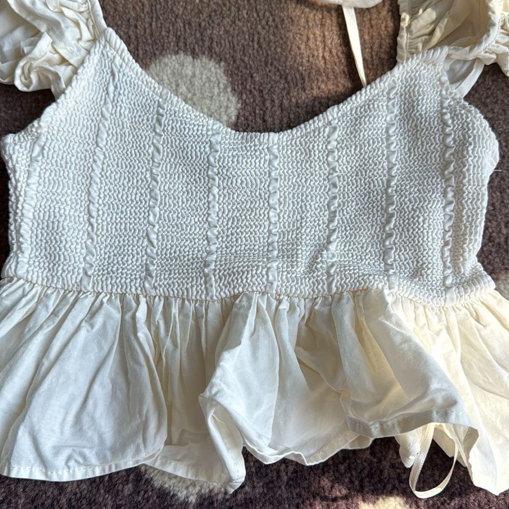 Zara Ruffled Crop Top - Picture 4 of 8